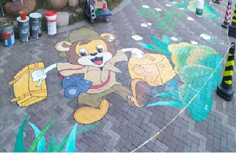 寿县夏季画地面彩绘会遇到的问题