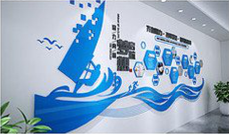 寿县海浪主题文化墙如何设计?